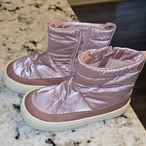 Zara Shiny Pink Kids Boots